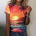 thumbnail image 2 of Birdeem Womens Fashion Print Tops Short Sleeve Out Blouse Round Neck T-Shirt Tops, 2 of 12