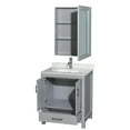 thumbnail image 2 of Wyndham Collection Sheffield 30" Cabinet Wood Single Bathroom Vanity in Gray, 2 of 3