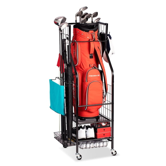 Organizador para bolsa de golf FHXZH con ruedas y espacio de almacenamiento