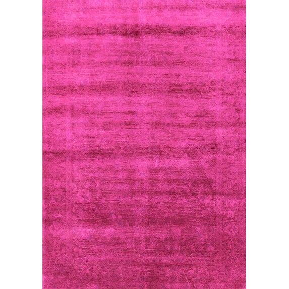 Ahgly Company Indoor Rectangle Solid Pink Modern Area Rugs, 2' x 3'