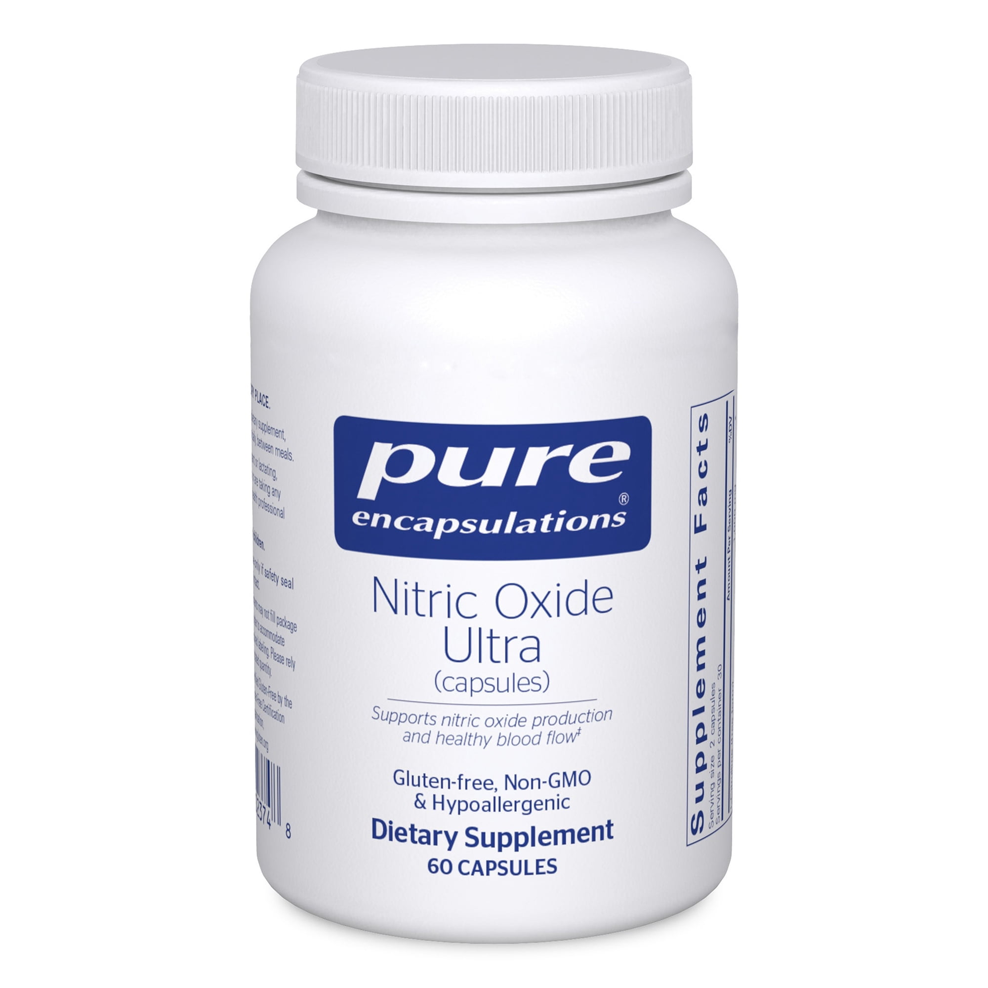 Pure Encapsulations Nitric Oxide Ultra (Capsules) - Supplement Supports Nitric Oxide Production, Healthy Blood Flow & Vascular Health* - With L-Citrulline & CranLoad Cranberry Extract - 60 Capsules