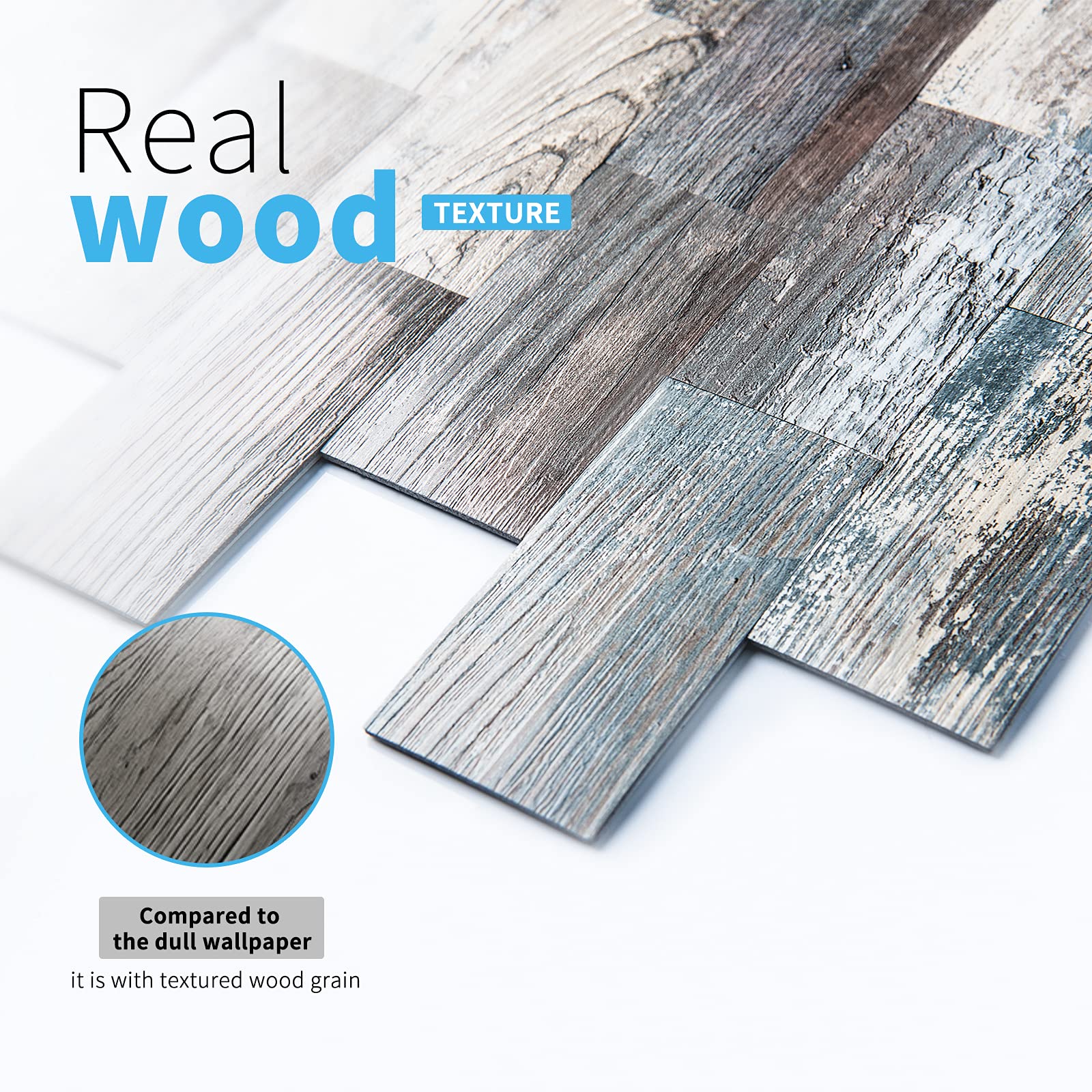 10-sheet Peel And Stick Backsplash Pvc Wall Tile  Stickon For Kitchen Backplash Bathroom Vanities Fireplace Decor Laundry Table Stair Decals In Spruce Grey Rustic Plastic-sheets