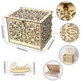 thumbnail image 4 of PENGXIANG DIY Wooden Wedding Card Box with Lock and Card Sign Rustic Hollow Gift Card Holder for Reception Wedding Anniversary Party Decoration, 4 of 4