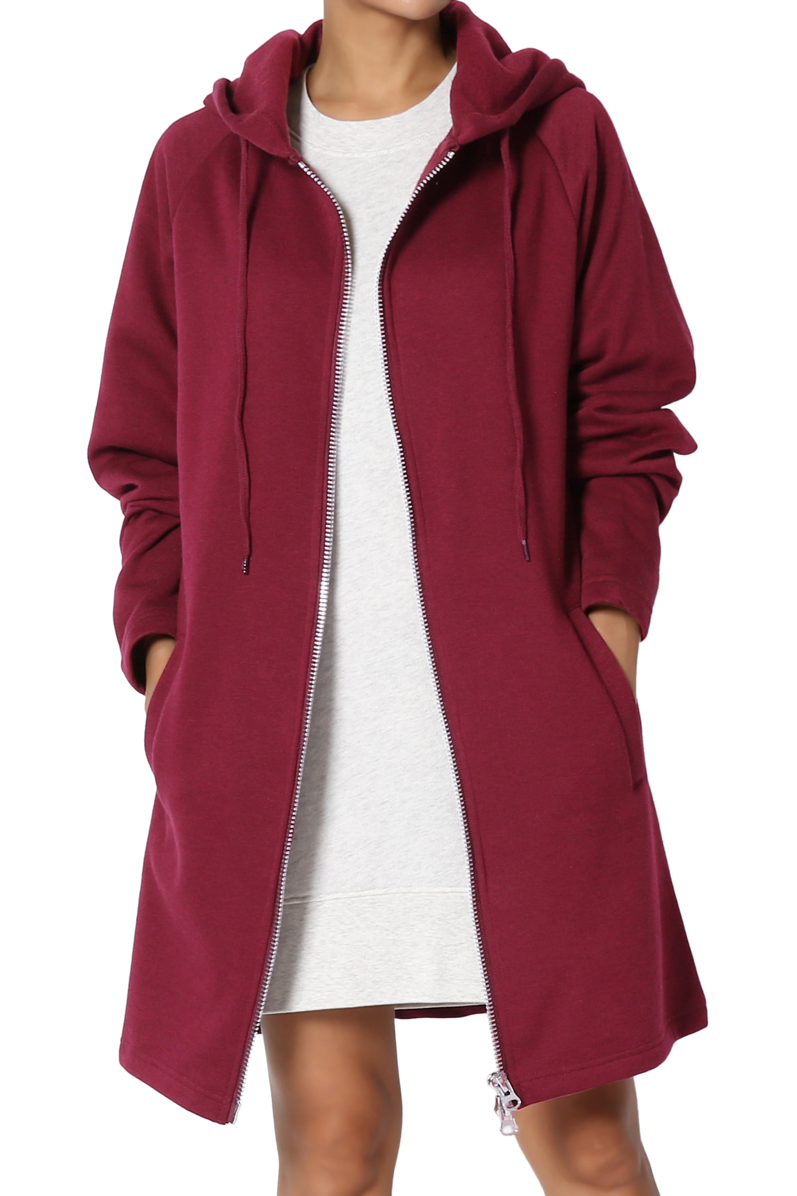 NEW Women Men's Hooded Full Zip Coat Jacket Sweats Hoodie Outwear 