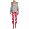 thumbnail image 5 of Secret Treasures Women's and Women's Plus Long Sleeve Shirt and Joggers Pajama Set, 2-Piece, 5 of 5