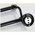 thumbnail image 2 of SHOWERORO Wall Mounted Bathroom Towel Rack Black Stainless Steel Hanger 1Pcs, 2 of 7