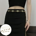 thumbnail image 1 of enjoywould Metal Waist Chain Belt Creative Shape Rustproof Non-Fading Adjustable All-Match Dress Waist Chain Stylish Waist Accessories, 1 of 5
