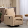 thumbnail image 6 of HSUNNS 360° Swivel Rocker Recliner for Adults, Small Rocking Recliner for Small Spaces, Glider Recliner for Nursery, Rocking Chair , Manual Recliner Chair for Living Room, Bedroom, Camel, 6 of 13