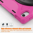 thumbnail image 4 of Case for iPad 10th Generation 10.9 Inch 2022, TECH CIRCLE Rugged Heavy Duty Shockproof Case with Shoulder Strap Rotating Kickstand Protective Case with Pen Holder for Apple iPad 10.9 Inch 2022, Rose, 4 of 13