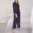 thumbnail image 2 of KLL Mexican Frogs Print Women's Long Sleeve Pajamas with Pants Sleepwear Loungewear 2 Set-XX-Large, 2 of 8