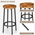 thumbnail image 3 of MOOSENG 3-Piece Kitchen Island Set with Storage, Wooden Bar Table and 2 Stools, Industrial Modern Counter Height Dining Table Sets for Small Spaces, Dining Room Walnut, 3 of 9