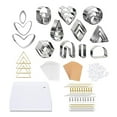 thumbnail image 1 of Pendientes de arcilla con tarjetas y ganchos para pendientes, corte de pendientes hecho a mano para pendientes 132 piezas, 1 of 9