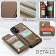 thumbnail image 4 of CaseMe Leather for Samsung Galaxy A17 Case with Card Holder, Wallet Case for Women Men with RFID Blocking, Durable Leather Kickstand Magnetic Clasp Shockproof Phone Case for Samsung Galaxy A17,Brown, 4 of 10