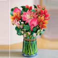 thumbnail image 1 of Tarjeta de Felicitación Wdftyju Ramo de Flores Emergente Papel 3D Día de la Madre Cumpleaños Dahlia 1, 1 of 9