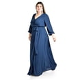thumbnail image 2 of Vestido elegante de manga larga Roman Fashion /Tallas Extras, 2009 (Azul marino) azul marino 38, 2 of 6