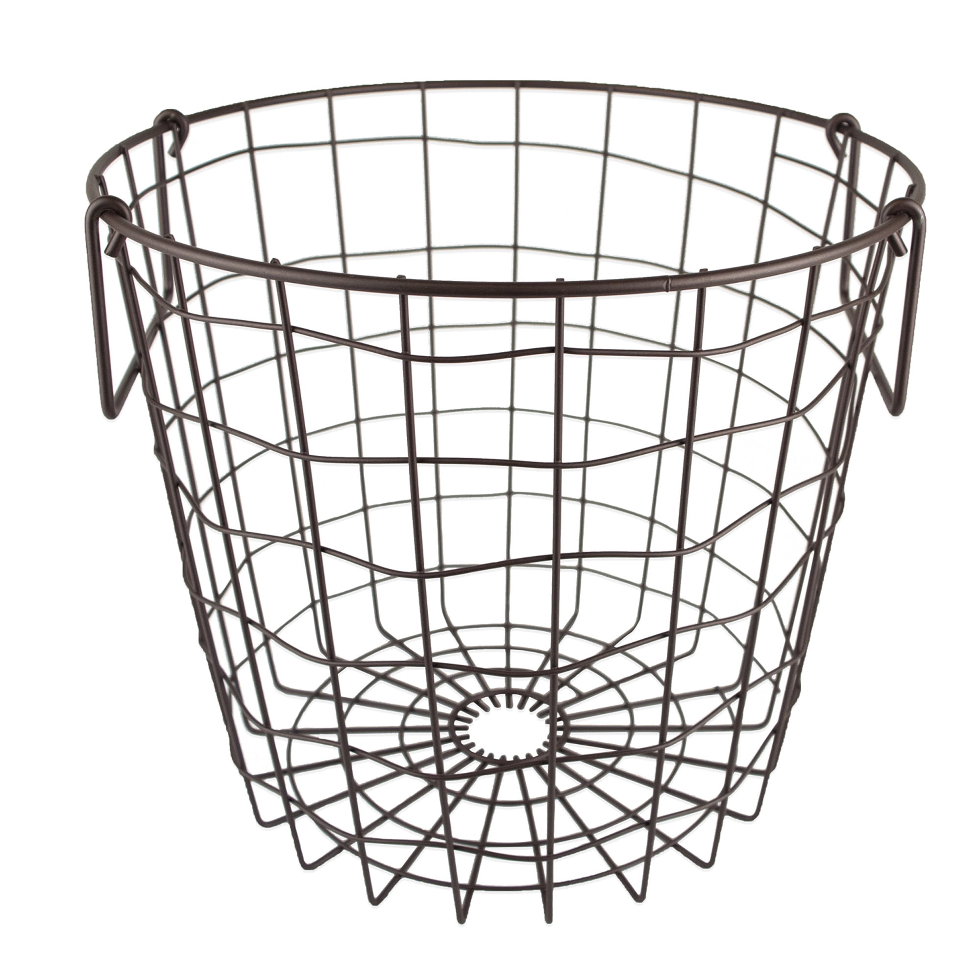 12" Bronze Contemporary Small Round Metal Basket