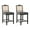 Black - PU - 26", variant on Dayalane Counter Height Bar Stools Set of 2, 30" Farmhouse Wooden Barstools with Rattan Back, Mid Century Modern Linen Upholstered Breakfast Bar Stool Chairs for Bar Kitchen Island Bistro, Beige