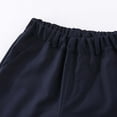 thumbnail image 4 of MKOSPLRT Boys Summer Shorts School Uniform Pull-On Shorts Elastic Waist Cotton Bottoms Baggy Bermuda Dress Shorts with Pocket Navy 3-4Years, 4 of 9