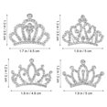 thumbnail image 4 of MasteelfCA 4pcs Mini Tiara Kids Crown Rhinestone Crown Comb for Birthday Party Performance, 4 of 9