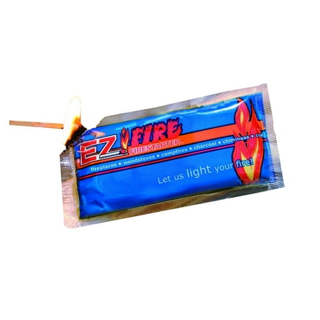 EZ Fire Firestarter Gel Packets (10 Pack) Great for Camp Fires, Backyard Barbecues & any Indoor or Outdoor (Best Kindling For Campfire)