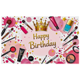 thumbnail image 5 of Cosmetics Themed Happy Birthday Banner Background Party Decoration Photography Prop Backdrop Birthday Celebration Party Supplies, 5 of 7