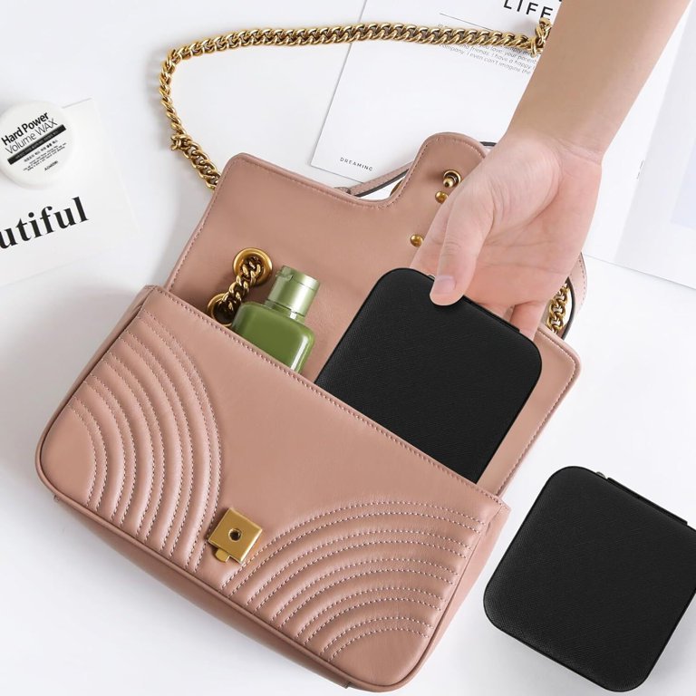 Mini Travel Jewelry Box - PU Leather Case With 3 Silver Polishing Cloths - Organizer For Rings, Earrings, Necklaces