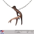 thumbnail image 2 of Antler Shed Pendant,  Copper Plated Elk Antler Jewelry, Deer Antler Necklace, Antler Charm, Charm with Necklace Chain, Handmade in the USA, MC009PEN, 2 of 5