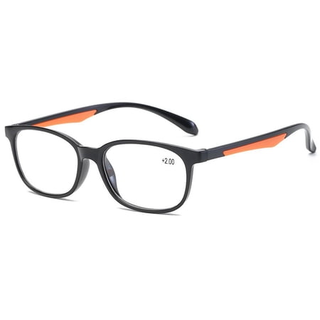 Men Women Vintage Comfortable Portable Ultra Light Frame Eye Protection Reading Glasses Eyeglasses BLACK STRENGTH400
