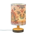 thumbnail image 2 of Totem Boho and Vintage Table Lamp USB Bedside Desk Nightstand Lamp Printed Gifts Small Lamp Wood Base for Bedroom Living Room Kids Room College Dorm, 2 of 7