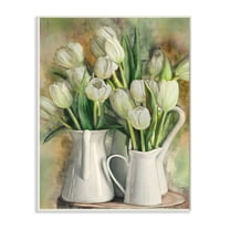 Stupell Industries White Tulips in Charming Country Pitchers Designed by Ziwei Li