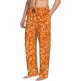 thumbnail image 6 of Honiee Orange Glitter for men - a sleek fusion of Straight Pajama Pants, versatile Lounge Pants, and cozy Sleepwear, all rolled into one-Large, 6 of 6