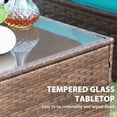 thumbnail image 6 of JOIVI Patio Set, PE Wicker Rattan Outdoor Conversation Set, Tempered Glass Coffee Table, Blue, 6 of 12