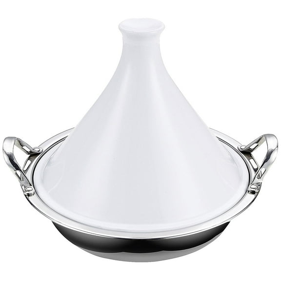 Cooks Standard 4.5 Quart Multi-Ply Clad Stainless Steel Tagine with Handles and Glass Lid