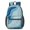 Blue and Gold Marble Pattern-1, variant on Green and Purple Marble Pattern 17" Waterproof Oxford School Backpacks for Teens, S-Shape Padded Straps, for School, Travel, Hiking, Camping