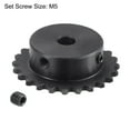 thumbnail image 3 of Uxcell 24 Teeth Sprocket 1/4" Pitch, 8mm Bore Carbon Steel with Set Screws, 3 of 6