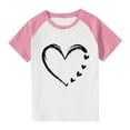 thumbnail image 6 of HomeGardon Girls Shirts Size 10-12,Shirts for Girls Toddler Kids Boys Girls Print T-shirt Fashion Cute Round Neck Short Sleeve Tshirt,110-170, 6 of 6