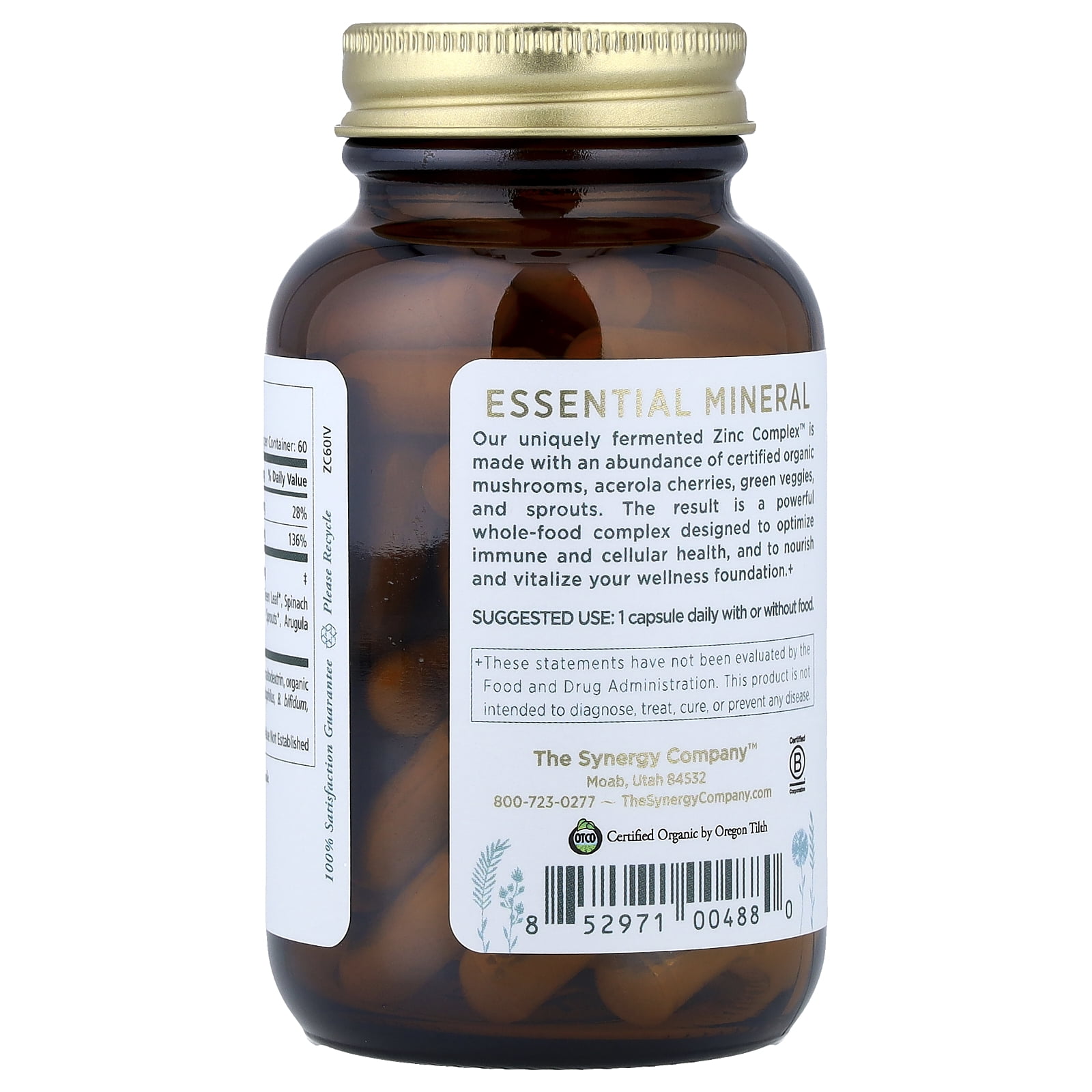 Pure Synergy Zinc Complex™, 60 Capsules