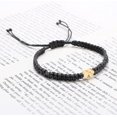 thumbnail image 4 of Pulseras con inicial de corazón para mujer, regalo de 26 letras con dijes iniciales, pulsera hecha a mano con cuerda trenzada, joyería ajustable para mamá, hija, joyería de cumpleaños, 4 of 5