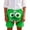 Green, variant on Toddler Shorts Boys Funny Face Print Casual Shorts Elastic Waistband Outdoor Everyday Wear Blue 1-2 Years