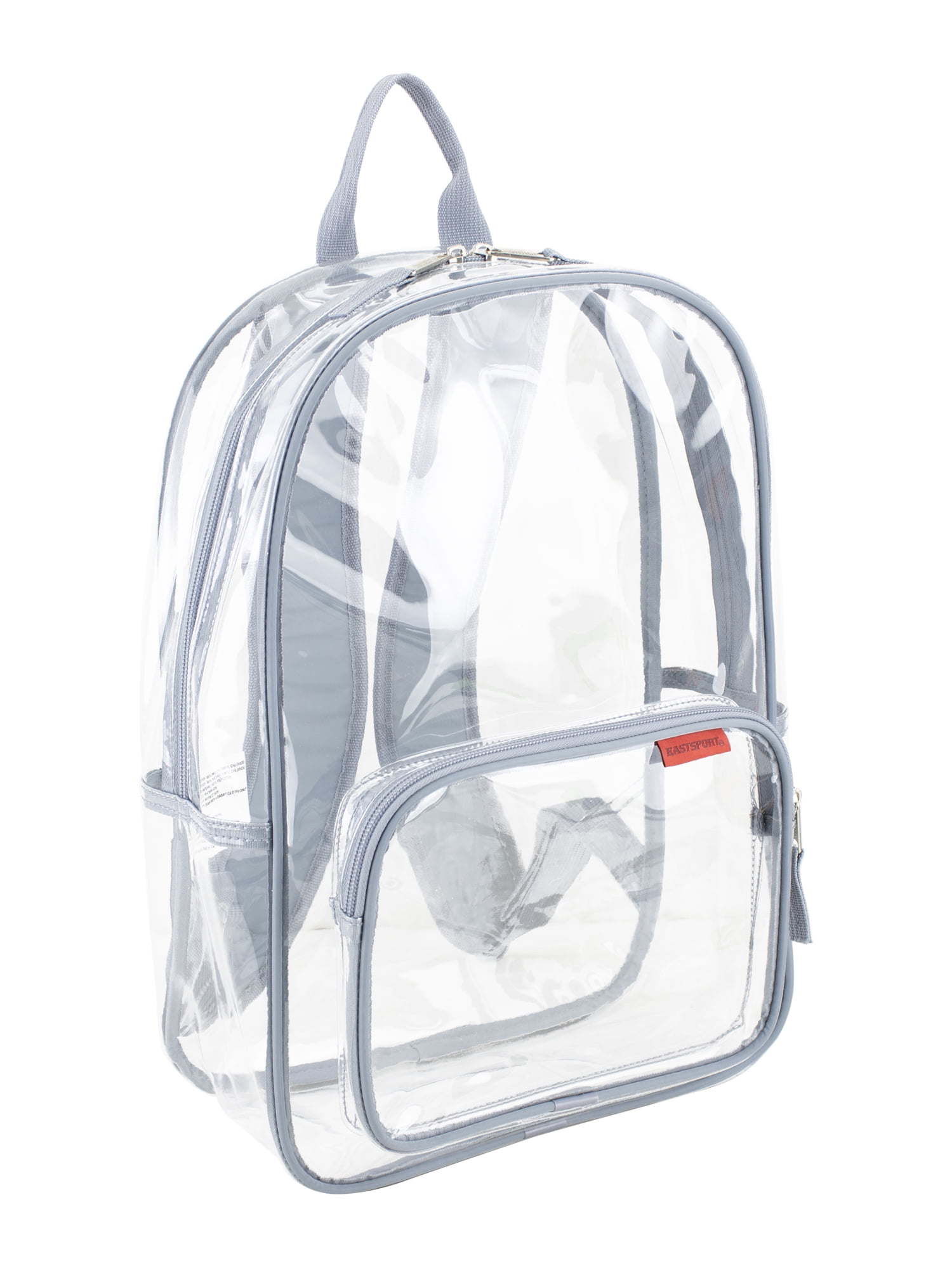 Eastsport Unisex 16" Success Clear Backpack, Cool Gray