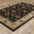 thumbnail image 4 of Style Haven  Annapolis Bordered Persian Inspired Area Rug Black/Cream 6'7" x 9'6" Oriental 6' x 9' Indoor Living Room,Bedroom,Dining Room Ivory, 4 of 5