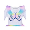 thumbnail image 4 of Robe Fille Arc-en-Ciel Papillon Brodé Manches Longues Robe de Soirée 4 Ans, 4 of 6