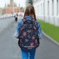 thumbnail image 6 of FORMRS Unisex Backpack Elementary School Travel Bookbag with Reflective Stripes, Red and Blue Fireworks Pattern, 6 of 7