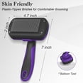 thumbnail image 4 of Swihauk Self Cleaning Slicker Brush - Skin Friendly Deshedding Grooming Tool for Dogs & Cats, Suitable for Shedding & Haired Pets, with Pet Supplies Accessories, Blue, 4 of 7
