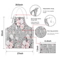 thumbnail image 7 of Pioneer Flower Floral Print Pattern Apron-Garden Aprons for Women with Pockets-Cotton Linen Waterproof Kitchen Cooking Gardening Aprons Adjustable for Kitchen,Cooking,BBQ and Salon 33x27 Inch, 7 of 7