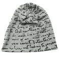 thumbnail image 4 of Dyfzdhu Women&Men Unisex Print Hat Ruffle Cancer Chemo Beanie Scarf Collar Turban Head Wrap Gray, 4 of 7