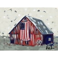 thumbnail image 2 of Augustine, Jodi 18x15 White Modern Wood Framed Museum Art Print Titled - Farm Pop Barn I-Flag, 2 of 4
