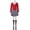 Red, variant on Heather Veronica Sawyer Chandler Uniform Women's Heather Musical Outfits Blue Jacket Skirt Uniform Suit