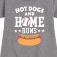 thumbnail image 3 of Instant Message - Hot Dogs And Home Runs - Girls Ss Fleece Dress, 3 of 6
