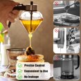 thumbnail image 3 of Qczoyp Honey/Syrup Dispenser -Premium No Drip Design, Elegant Diamond Shape with STAINLESS STEEL TOP,Clear Glass Honey Container（8oz）, 3 of 7